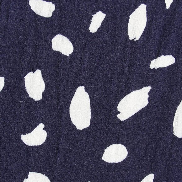 Reformation Sigmund Midi Dress Splatter Speckled Slit Navy Blue Long Sleeves 4 - Picture 7 of 16